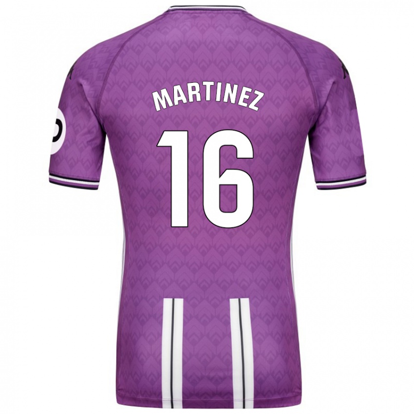 Kinder Jesús Martínez #16 Violett Weiß Heimtrikot Trikot 2024/25 T-Shirt