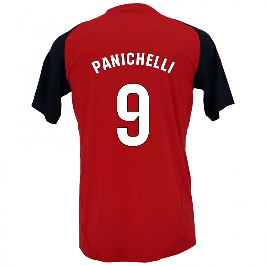 Kinder Joaquín Panichelli #9 Rot Schwarz Heimtrikot Trikot 2024/25 T-Shirt