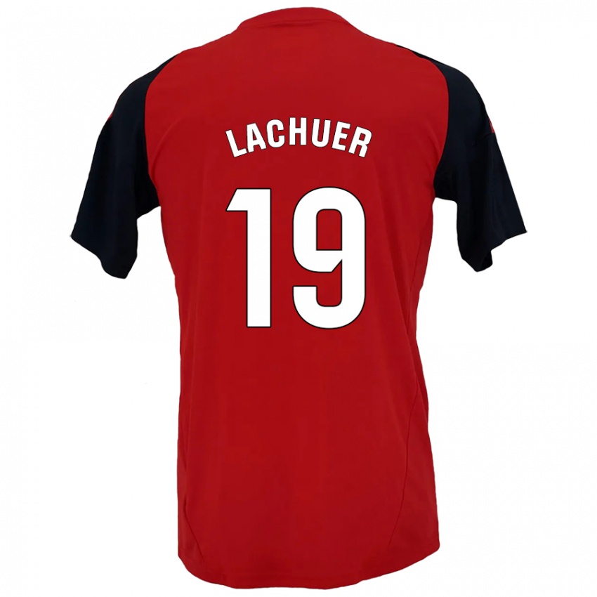 Kinder Mathis Lachuer #19 Rot Schwarz Heimtrikot Trikot 2024/25 T-Shirt