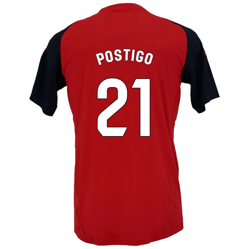 Kinder Sergio Postigo #21 Rot Schwarz Heimtrikot Trikot 2024/25 T-Shirt