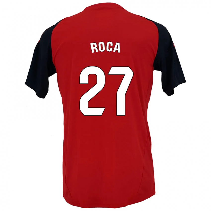 Kinder Joel Roca #27 Rot Schwarz Heimtrikot Trikot 2024/25 T-Shirt