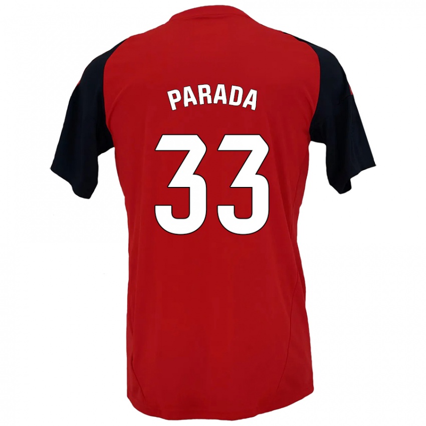 Kinder Victor Parada #33 Rot Schwarz Heimtrikot Trikot 2024/25 T-Shirt