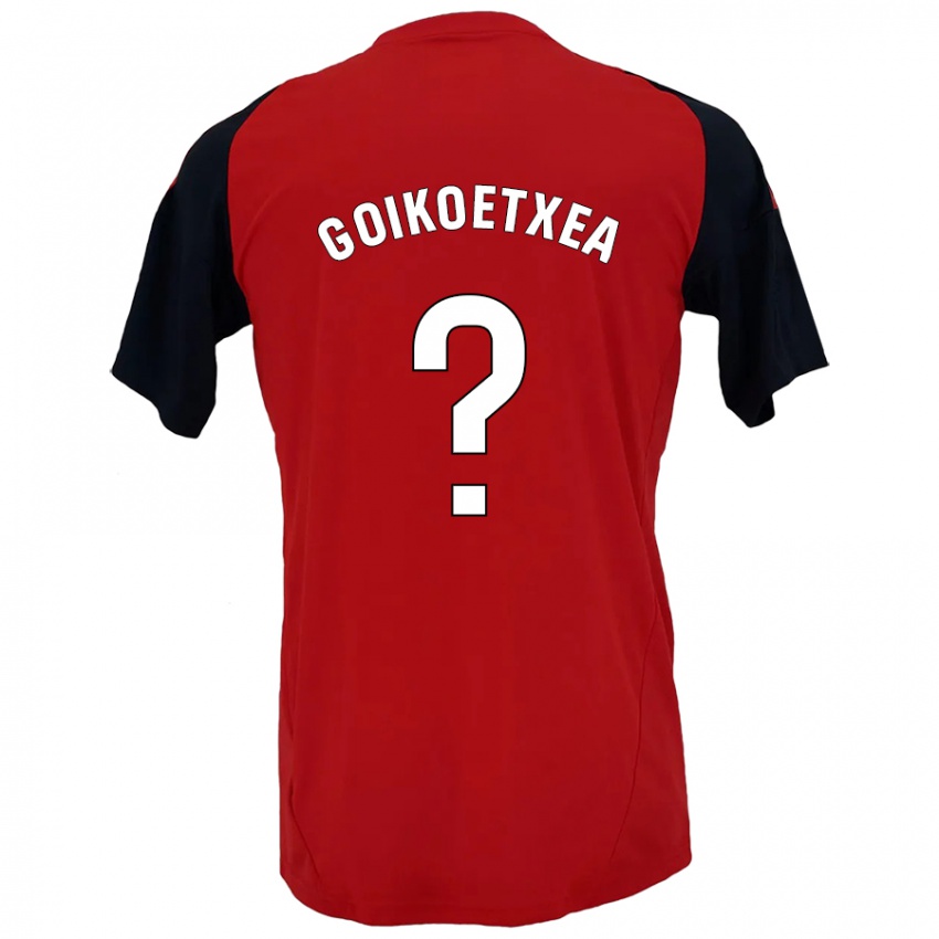 Kinder Imanol Goikoetxea #0 Rot Schwarz Heimtrikot Trikot 2024/25 T-Shirt