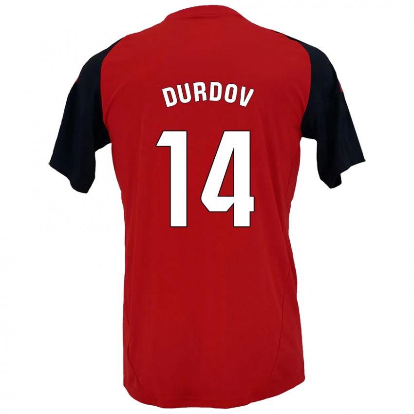 Kinder Ivan Durdov #14 Rot Schwarz Heimtrikot Trikot 2024/25 T-Shirt