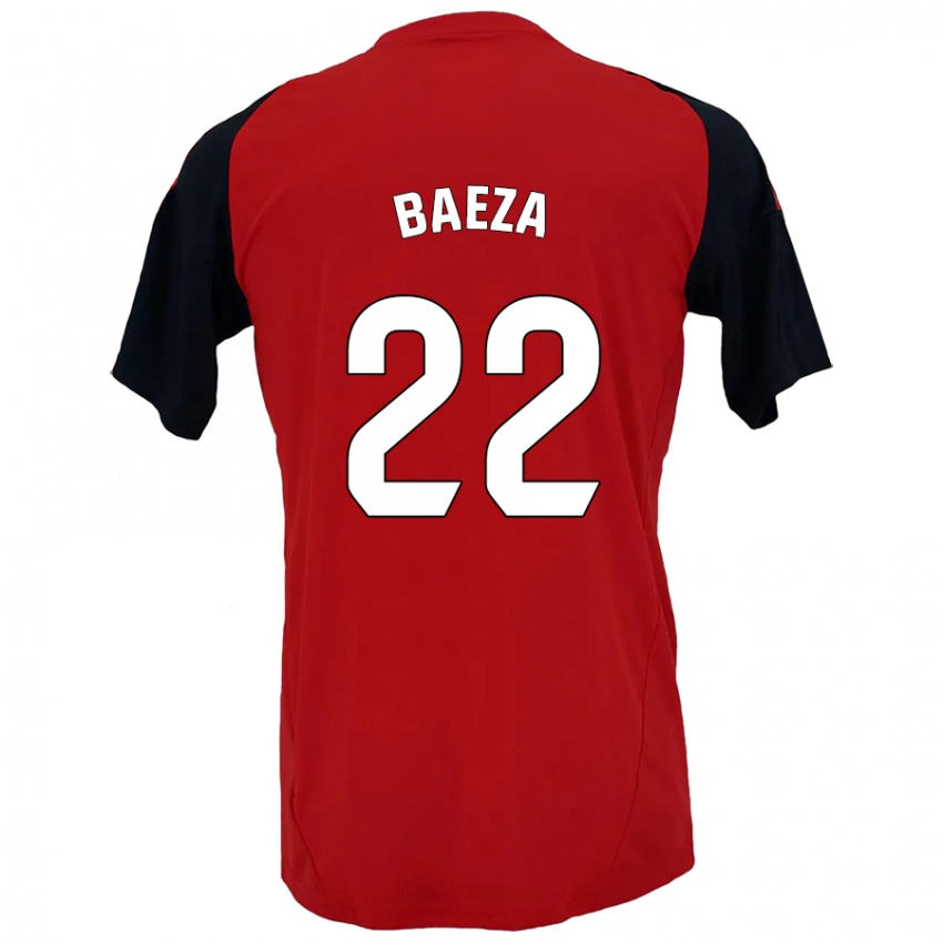 Kinder Miguel Baeza #22 Rot Schwarz Heimtrikot Trikot 2024/25 T-Shirt