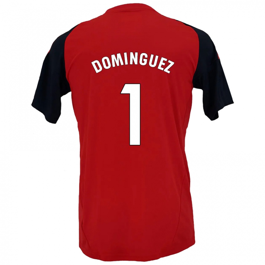 Kinder Iago Domínguez #1 Rot Schwarz Heimtrikot Trikot 2024/25 T-Shirt