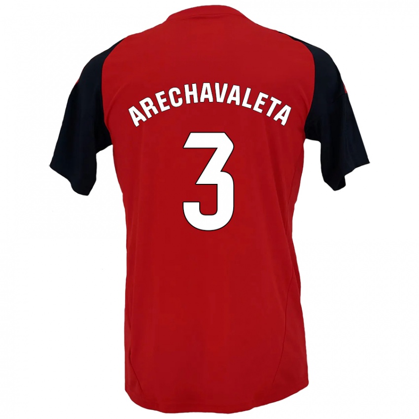 Kinder Jorge Arechavaleta #3 Rot Schwarz Heimtrikot Trikot 2024/25 T-Shirt