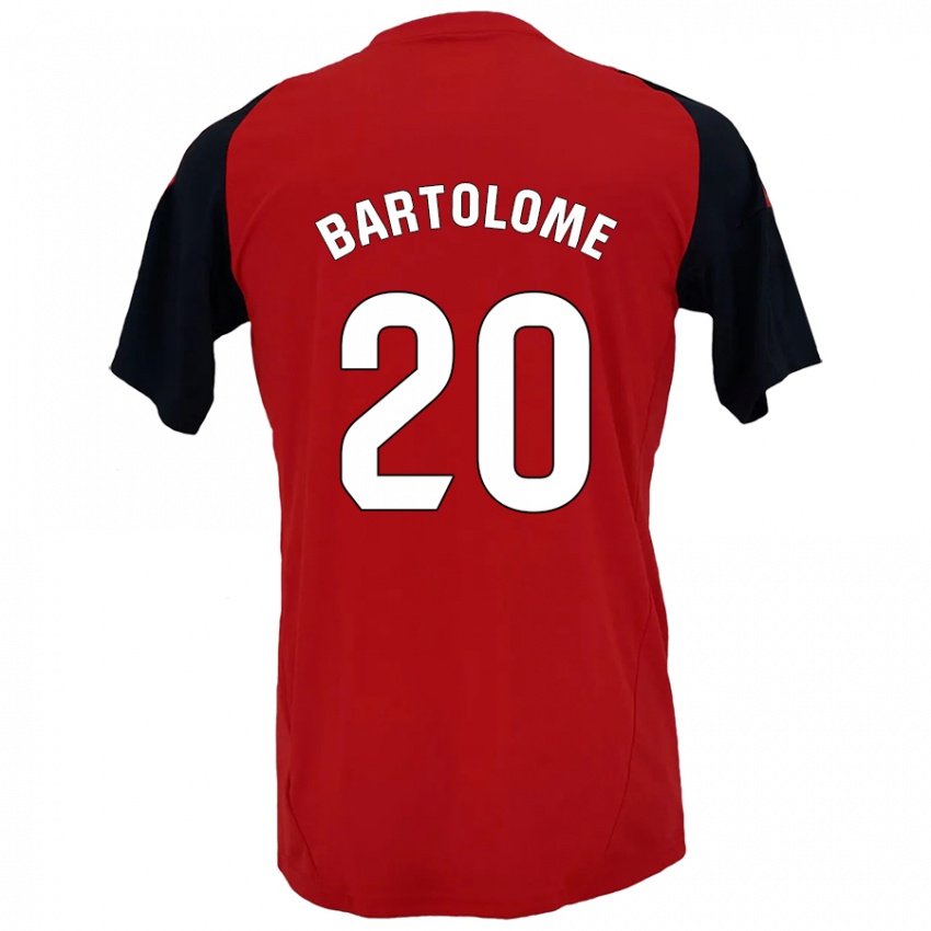 Kinder Diego Bartolomé #20 Rot Schwarz Heimtrikot Trikot 2024/25 T-Shirt