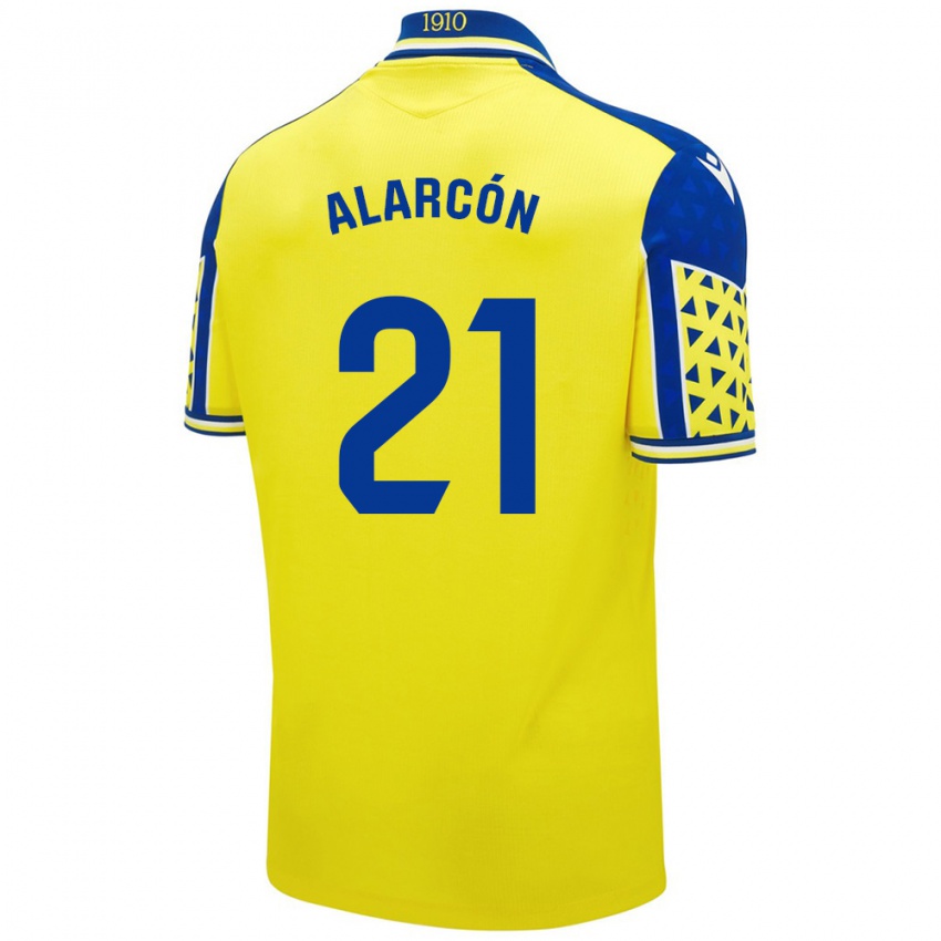 Kinder Tomás Alarcón #21 Gelb Blau Heimtrikot Trikot 2024/25 T-Shirt