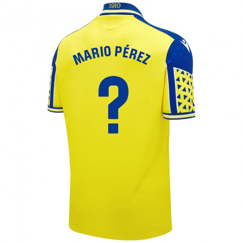 Kinder Mario Pérez #0 Gelb Blau Heimtrikot Trikot 2024/25 T-Shirt