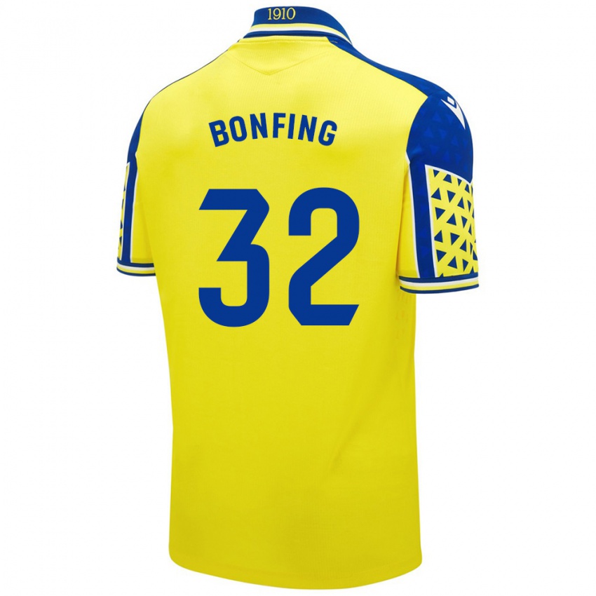 Kinder Boubacar Bonfing #32 Gelb Blau Heimtrikot Trikot 2024/25 T-Shirt