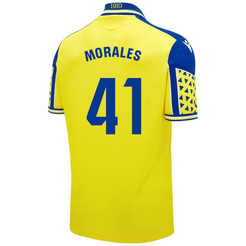 Kinder Luis Morales #41 Gelb Blau Heimtrikot Trikot 2024/25 T-Shirt