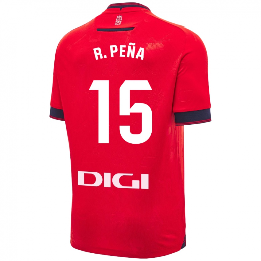 Kinder Rubén Peña #15 Rot Weiß Heimtrikot Trikot 2024/25 T-Shirt