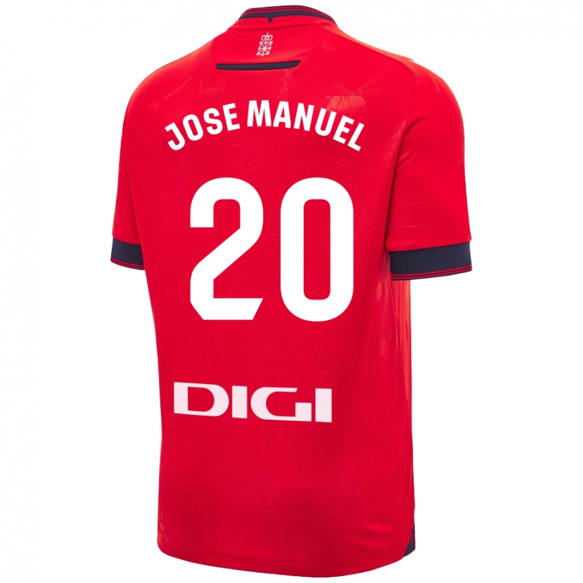 Kinder José Manuel Arnáiz #20 Rot Weiß Heimtrikot Trikot 2024/25 T-Shirt