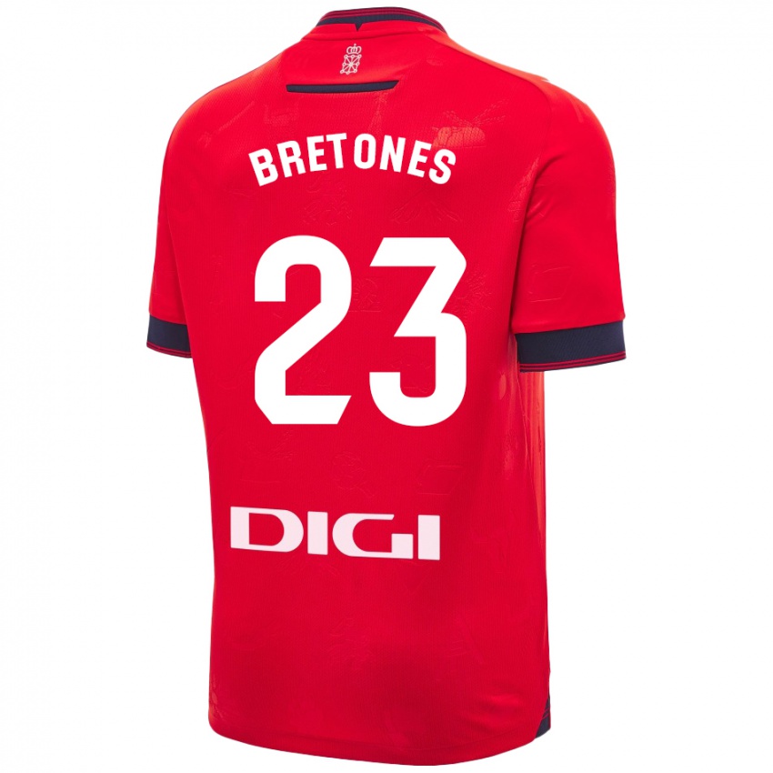 Kinder Abel Bretones #23 Rot Weiß Heimtrikot Trikot 2024/25 T-Shirt