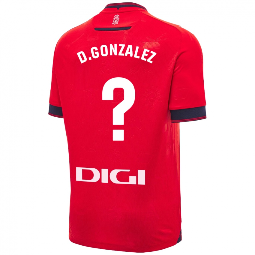 Kinder Dani González #0 Rot Weiß Heimtrikot Trikot 2024/25 T-Shirt