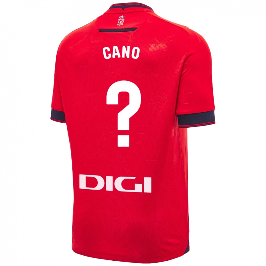 Kinder Javi Caño #0 Rot Weiß Heimtrikot Trikot 2024/25 T-Shirt