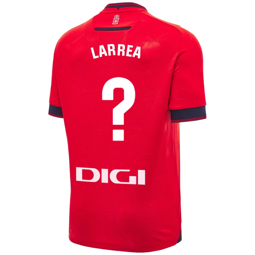 Kinder Unai Larrea #0 Rot Weiß Heimtrikot Trikot 2024/25 T-Shirt