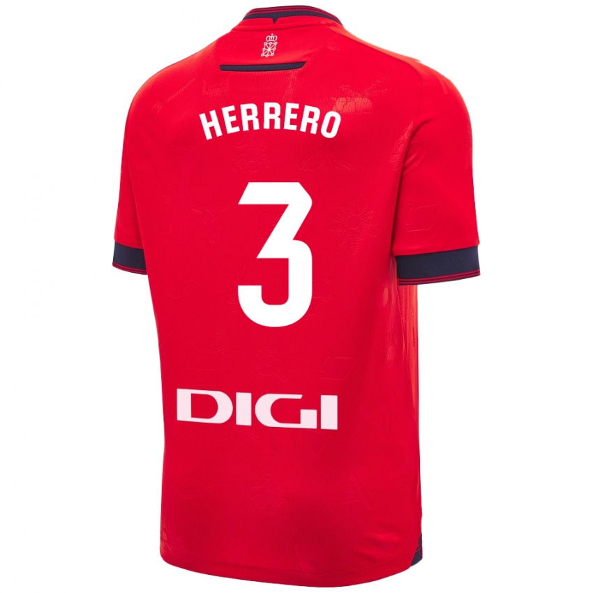 Kinder Toni Herrero #3 Rot Weiß Heimtrikot Trikot 2024/25 T-Shirt