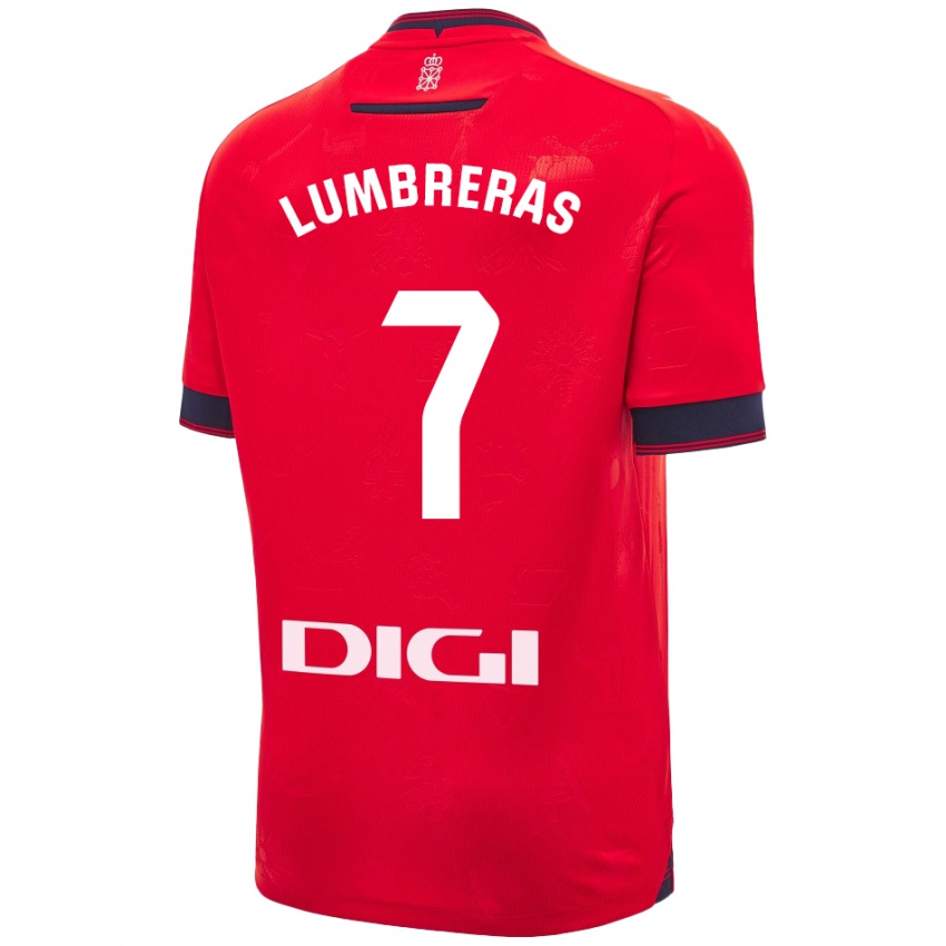 Kinder Carlos Lumbreras #7 Rot Weiß Heimtrikot Trikot 2024/25 T-Shirt