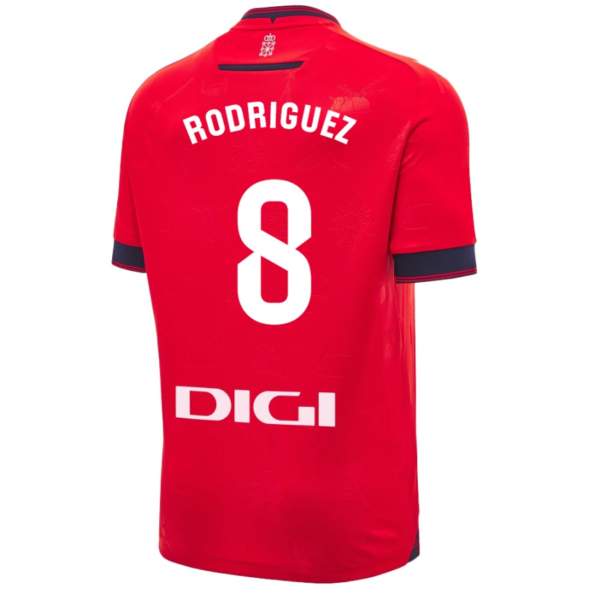 Kinder Vanessa Rodríguez Iribarren #8 Rot Weiß Heimtrikot Trikot 2024/25 T-Shirt