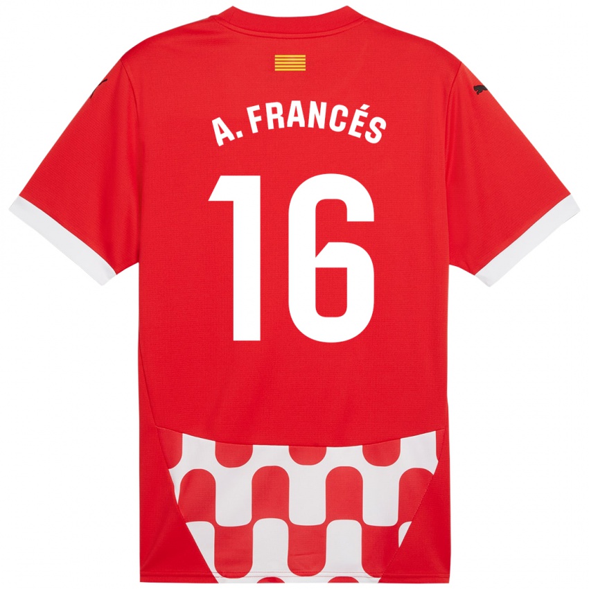 Kinder Alejandro Francés #16 Rot Weiß Heimtrikot Trikot 2024/25 T-Shirt