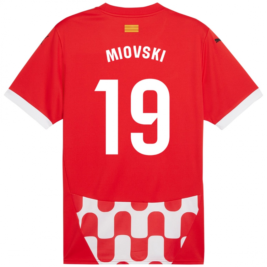 Kinder Bojan Miovski #19 Rot Weiß Heimtrikot Trikot 2024/25 T-Shirt