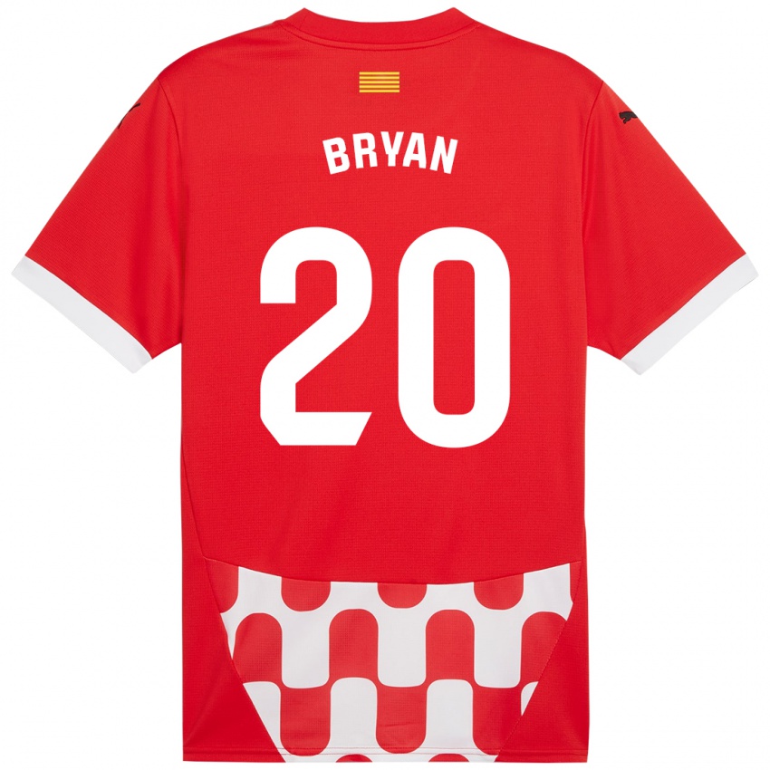 Kinder Bryan Gil #20 Rot Weiß Heimtrikot Trikot 2024/25 T-Shirt