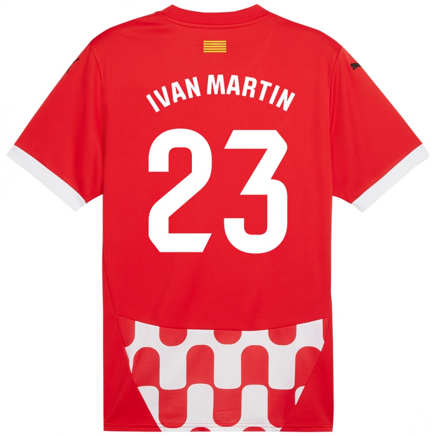 Kinder Iván Martín #23 Rot Weiß Heimtrikot Trikot 2024/25 T-Shirt