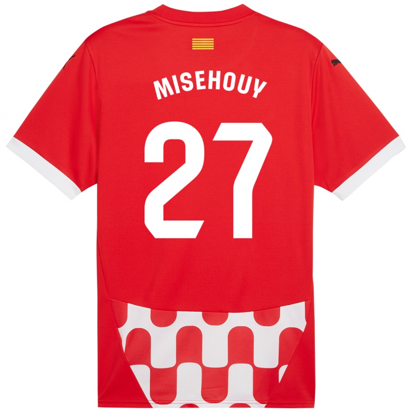 Kinder Gabriel Misehouy #27 Rot Weiß Heimtrikot Trikot 2024/25 T-Shirt