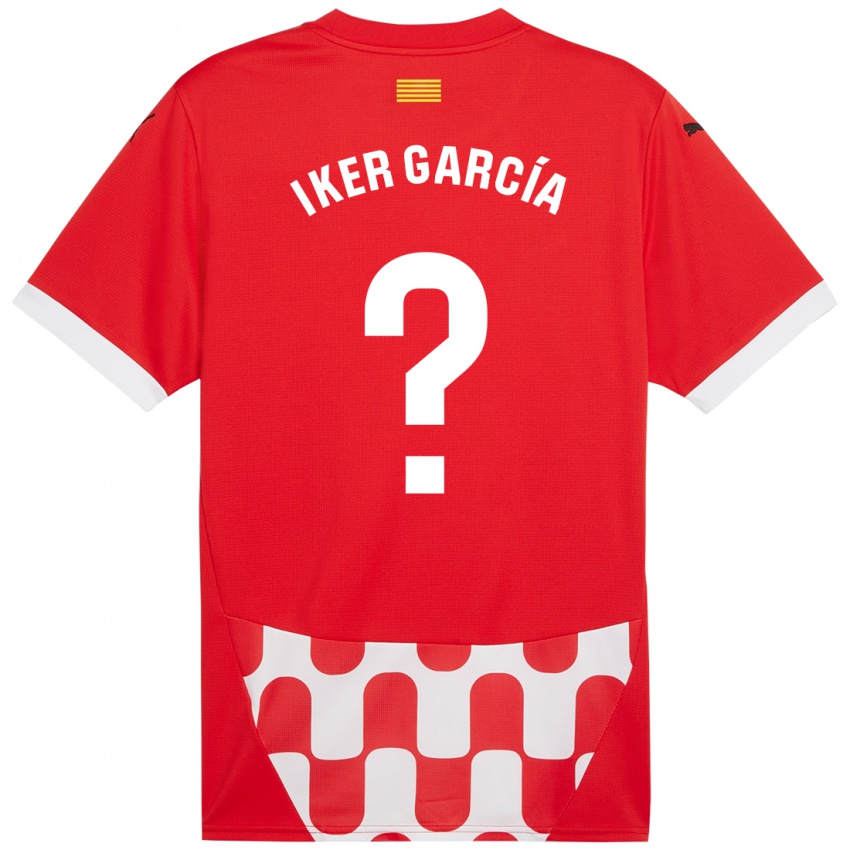 Kinder Iker García #0 Rot Weiß Heimtrikot Trikot 2024/25 T-Shirt