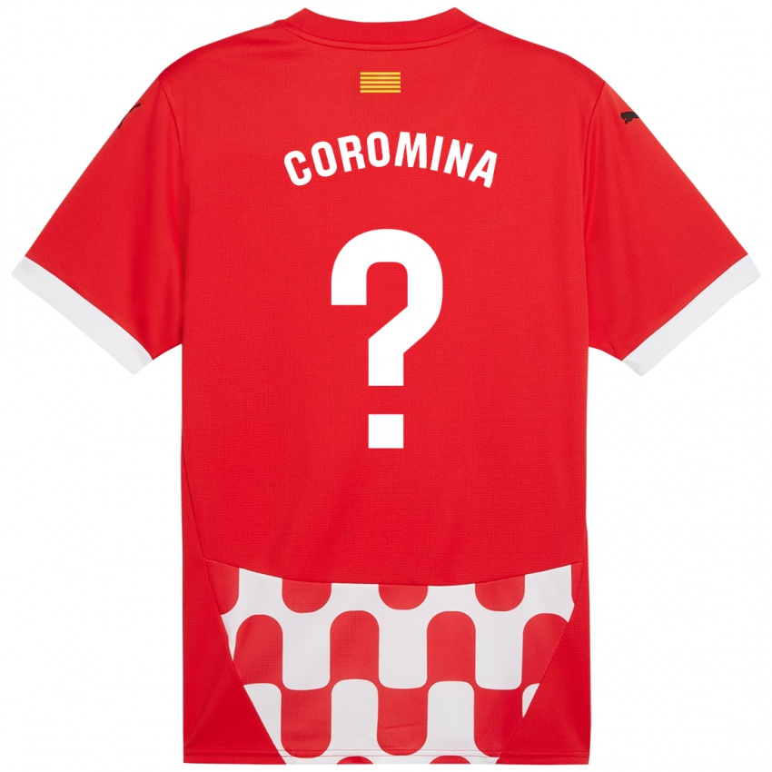 Kinder Arnau Coromina #0 Rot Weiß Heimtrikot Trikot 2024/25 T-Shirt