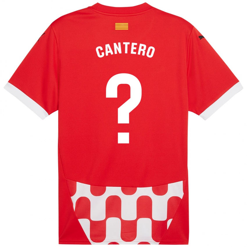 Kinder Adrian Cantero #0 Rot Weiß Heimtrikot Trikot 2024/25 T-Shirt