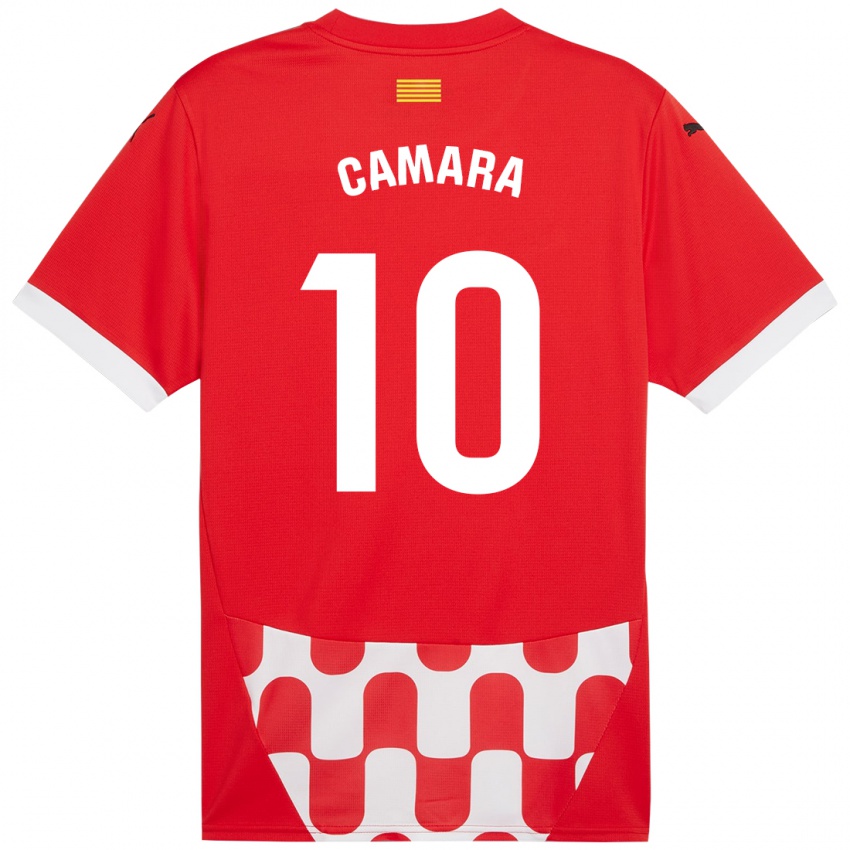 Kinder Dawda Camara #10 Rot Weiß Heimtrikot Trikot 2024/25 T-Shirt