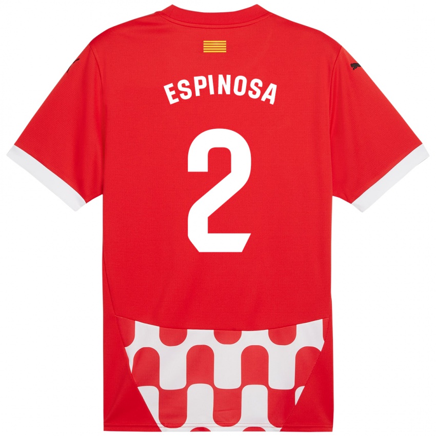 Kinder Bernardo Espinosa #2 Rot Weiß Heimtrikot Trikot 2024/25 T-Shirt