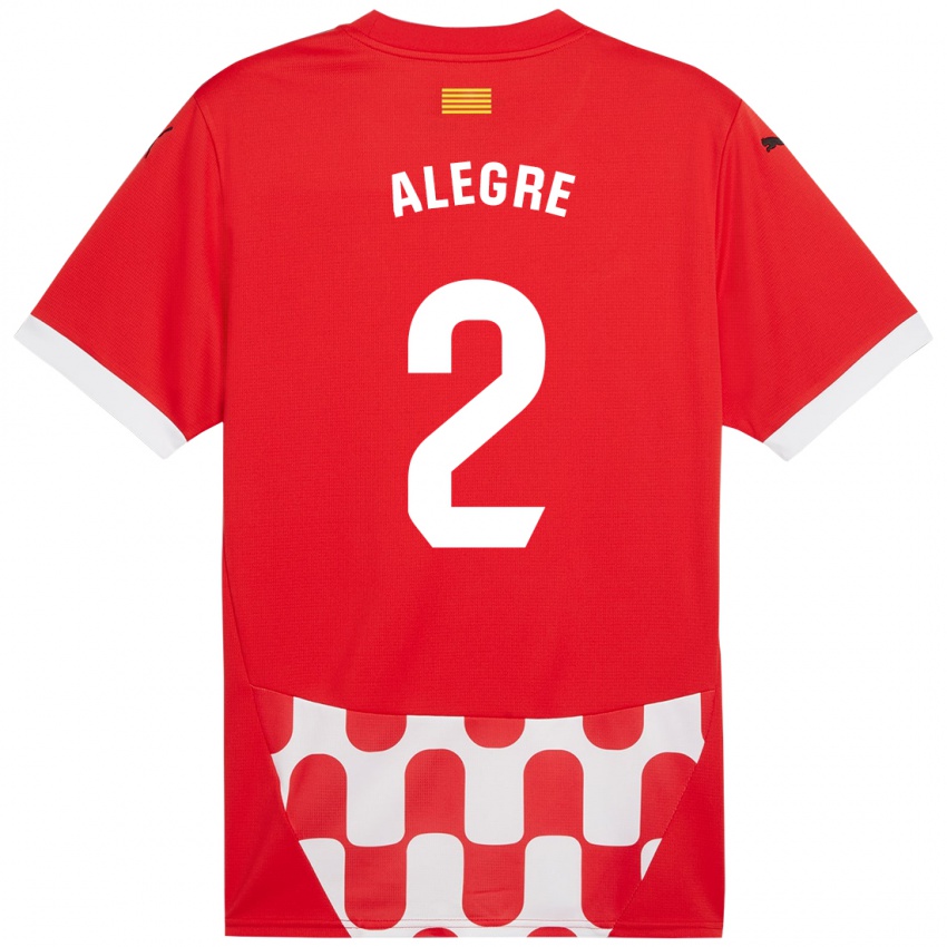 Kinder Marc Alegre #2 Rot Weiß Heimtrikot Trikot 2024/25 T-Shirt