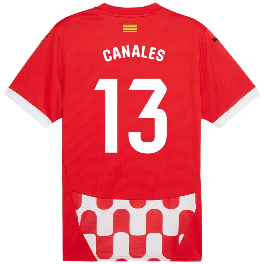 Kinder Juanvi Canales #13 Rot Weiß Heimtrikot Trikot 2024/25 T-Shirt