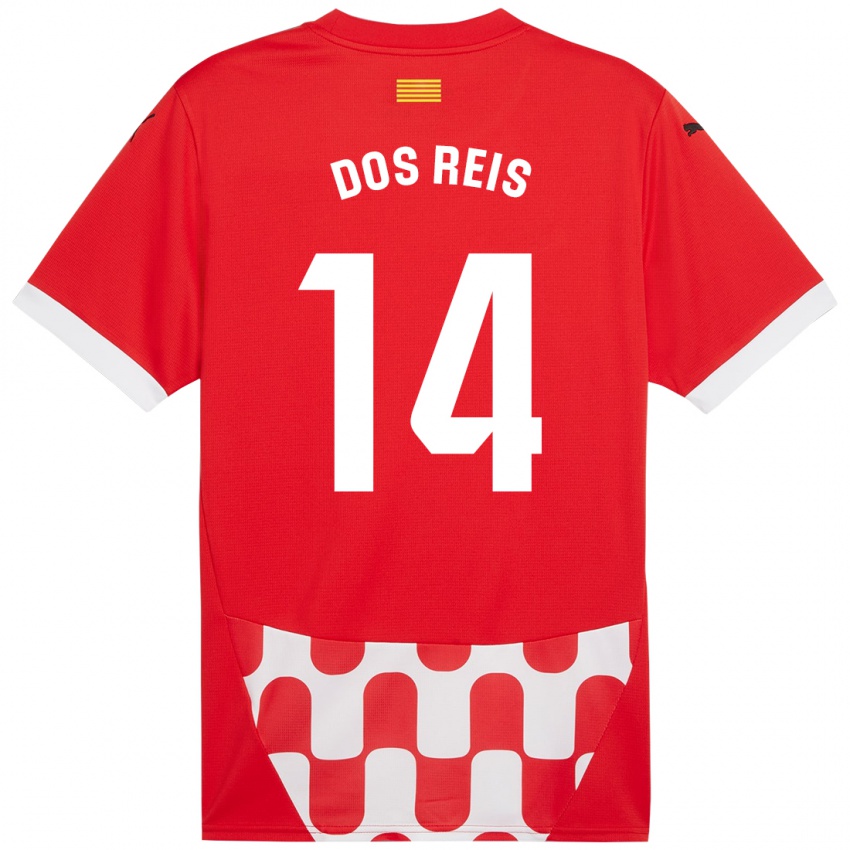 Kinder Leo Dos Reis #14 Rot Weiß Heimtrikot Trikot 2024/25 T-Shirt