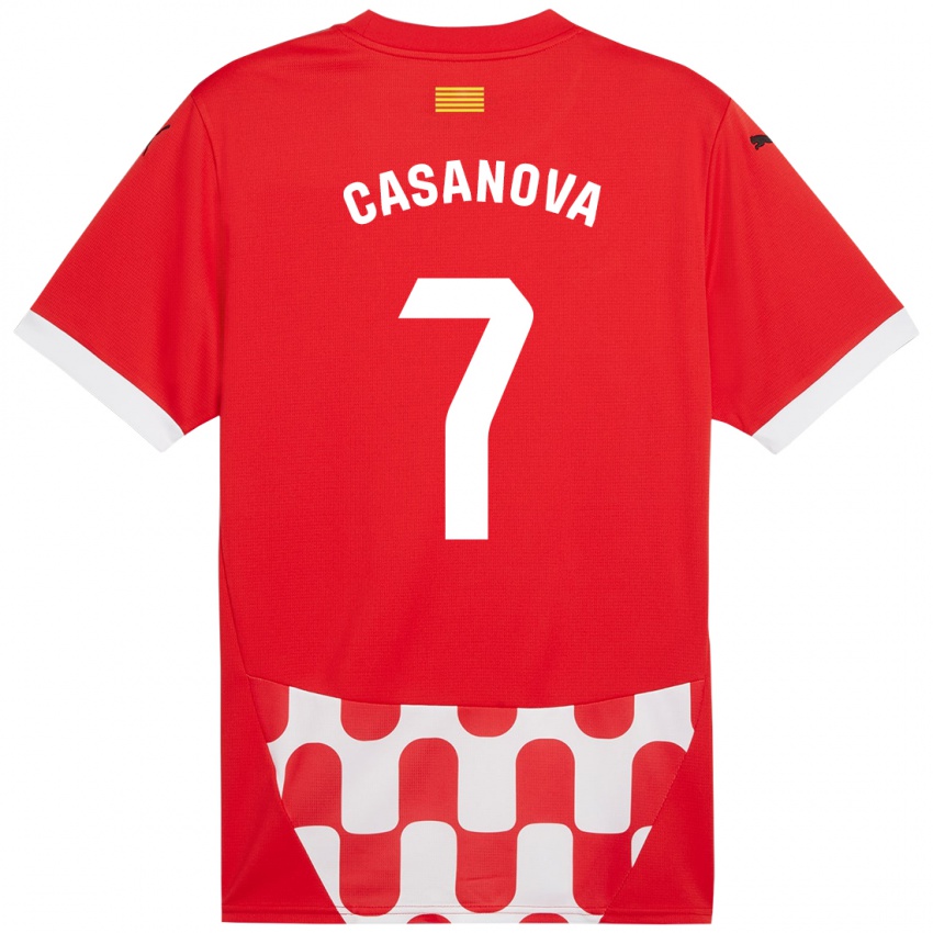 Kinder Àstrid Casanova #7 Rot Weiß Heimtrikot Trikot 2024/25 T-Shirt