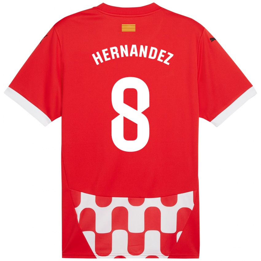 Kinder Sofia Hernández #8 Rot Weiß Heimtrikot Trikot 2024/25 T-Shirt