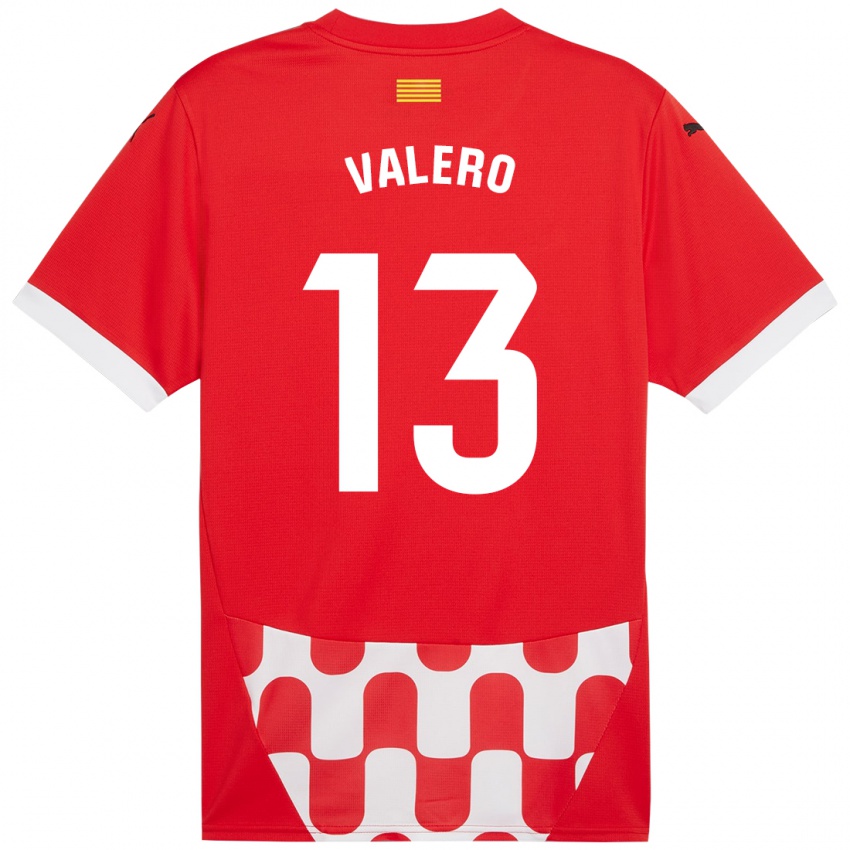 Kinder Eliana Valero #13 Rot Weiß Heimtrikot Trikot 2024/25 T-Shirt