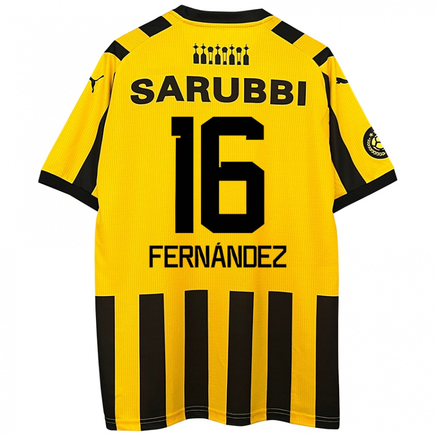 Kinder Adrián Fernández #16 Gelb Schwarz Heimtrikot Trikot 2024/25 T-Shirt