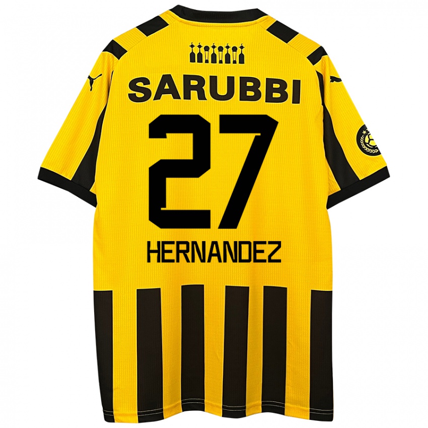 Kinder Lucas Hernández #27 Gelb Schwarz Heimtrikot Trikot 2024/25 T-Shirt