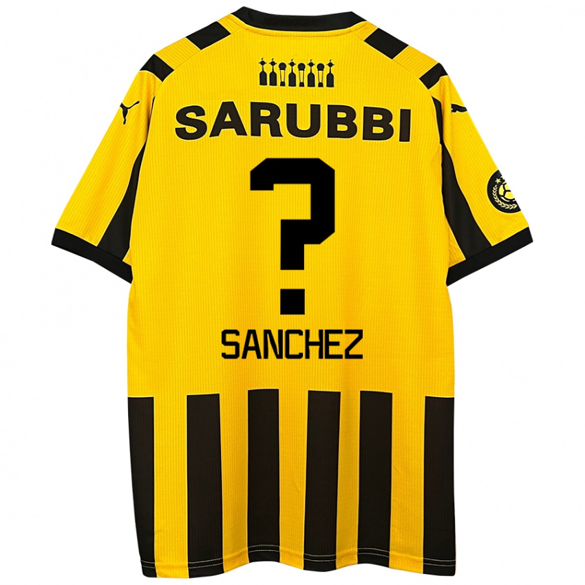 Kinder Juan Sanchez #0 Gelb Schwarz Heimtrikot Trikot 2024/25 T-Shirt