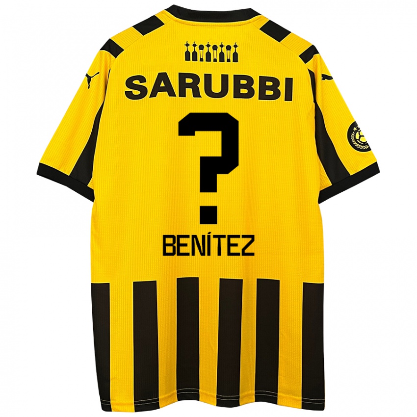 Kinder Santiago Benítez #0 Gelb Schwarz Heimtrikot Trikot 2024/25 T-Shirt