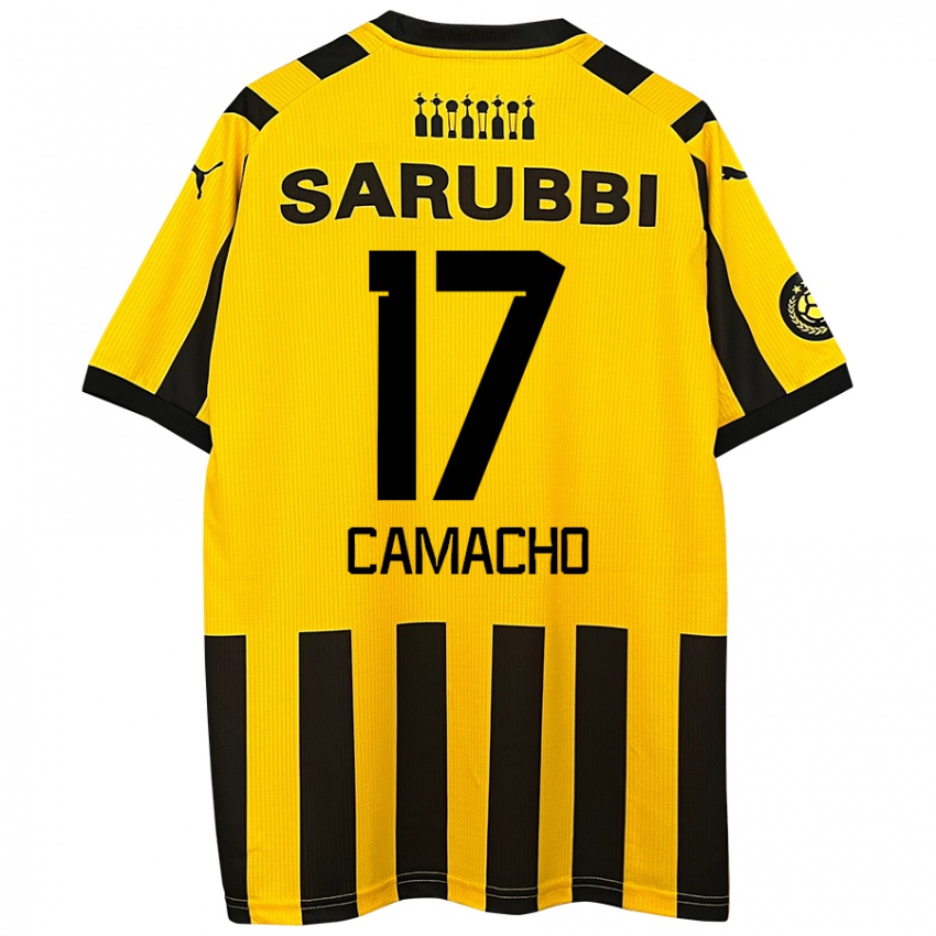 Kinder Sebastián Camacho #17 Gelb Schwarz Heimtrikot Trikot 2024/25 T-Shirt