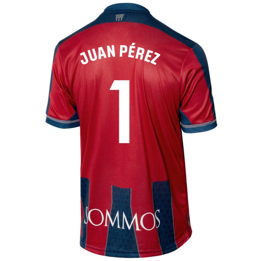 Kinder Juan Pérez #1 Rot Blau Heimtrikot Trikot 2024/25 T-Shirt