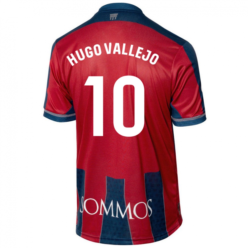 Kinder Hugo Vallejo #10 Rot Blau Heimtrikot Trikot 2024/25 T-Shirt