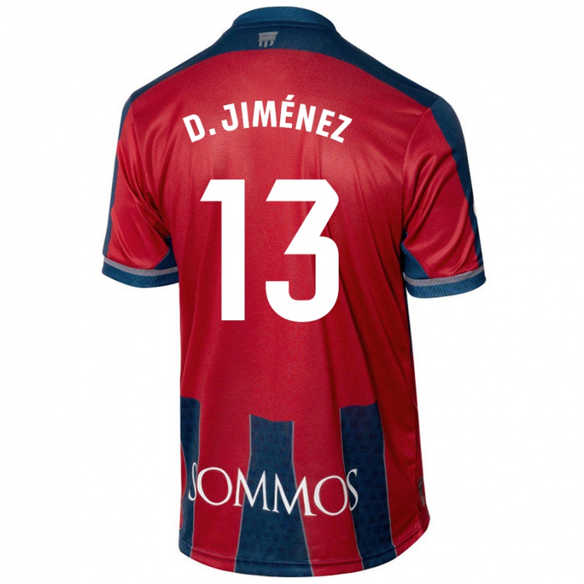 Kinder Dani Jiménez #13 Rot Blau Heimtrikot Trikot 2024/25 T-Shirt