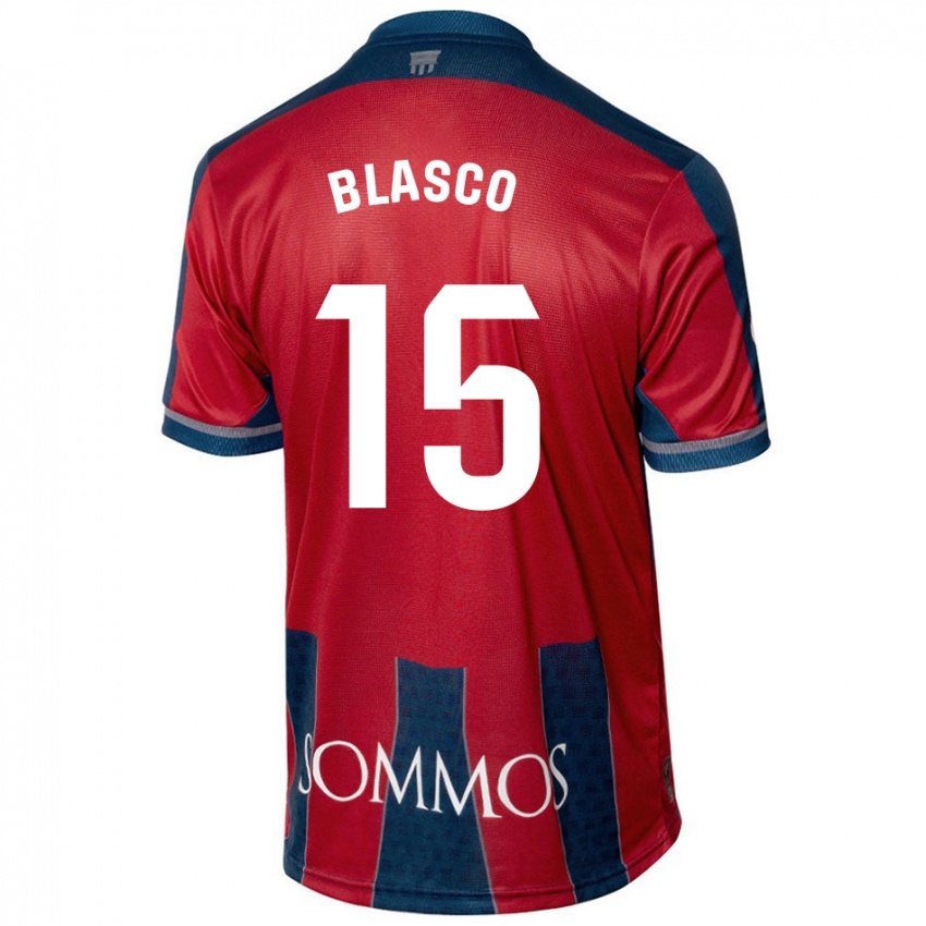 Kinder Jérémy Blasco #15 Rot Blau Heimtrikot Trikot 2024/25 T-Shirt